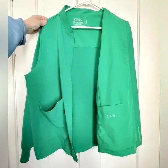 Figs Green Sabina Scrub Jacket XL - Picture 5 of 11